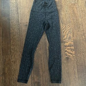 Leopard black lululemon align pants size 2